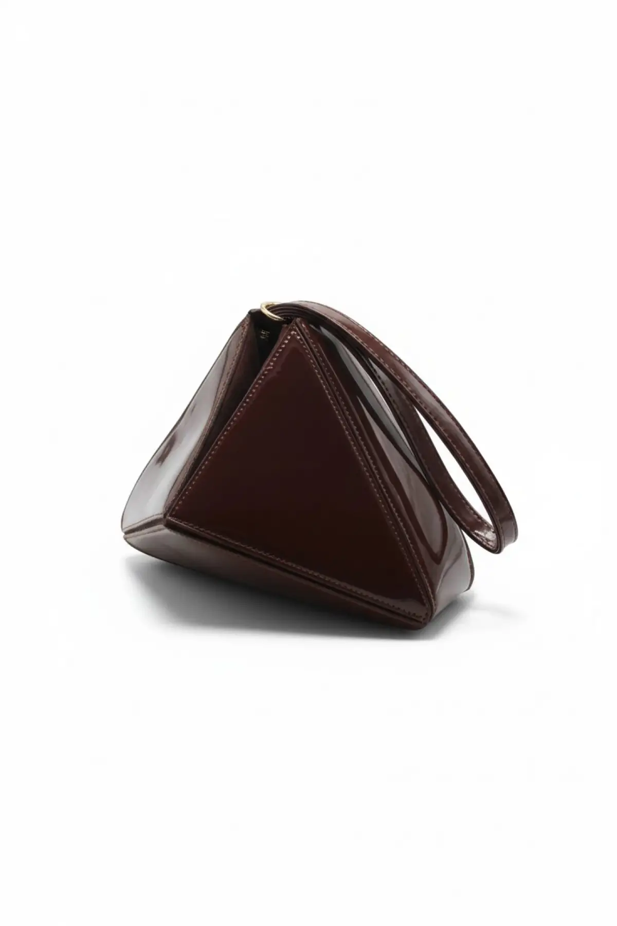 Serena Kahverengi Rugan Üçgen Detaylı Kadın El Kol Ve Omuz Çantası