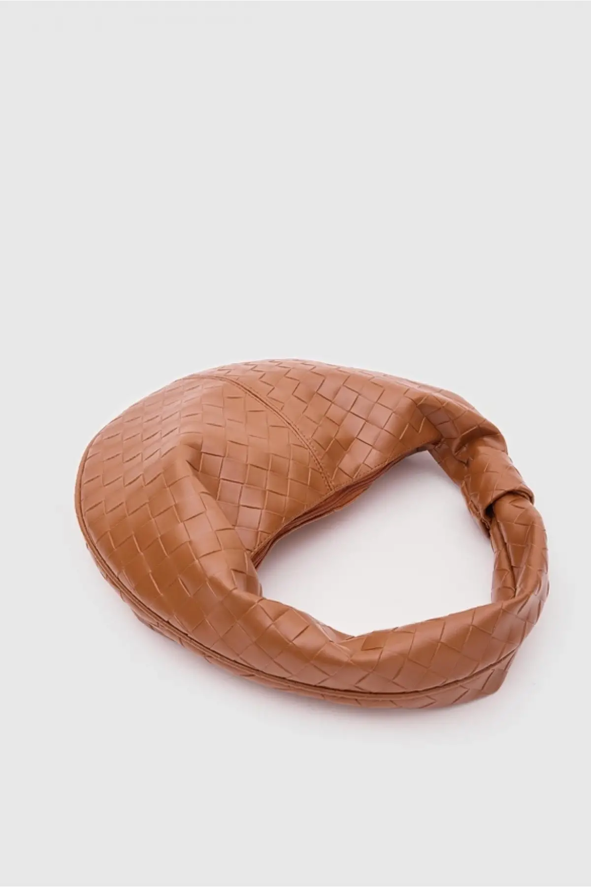 Ellevo Taba Cilt Örgü Fermuar Kapamalı Kadın El Ve Omuz Çantası