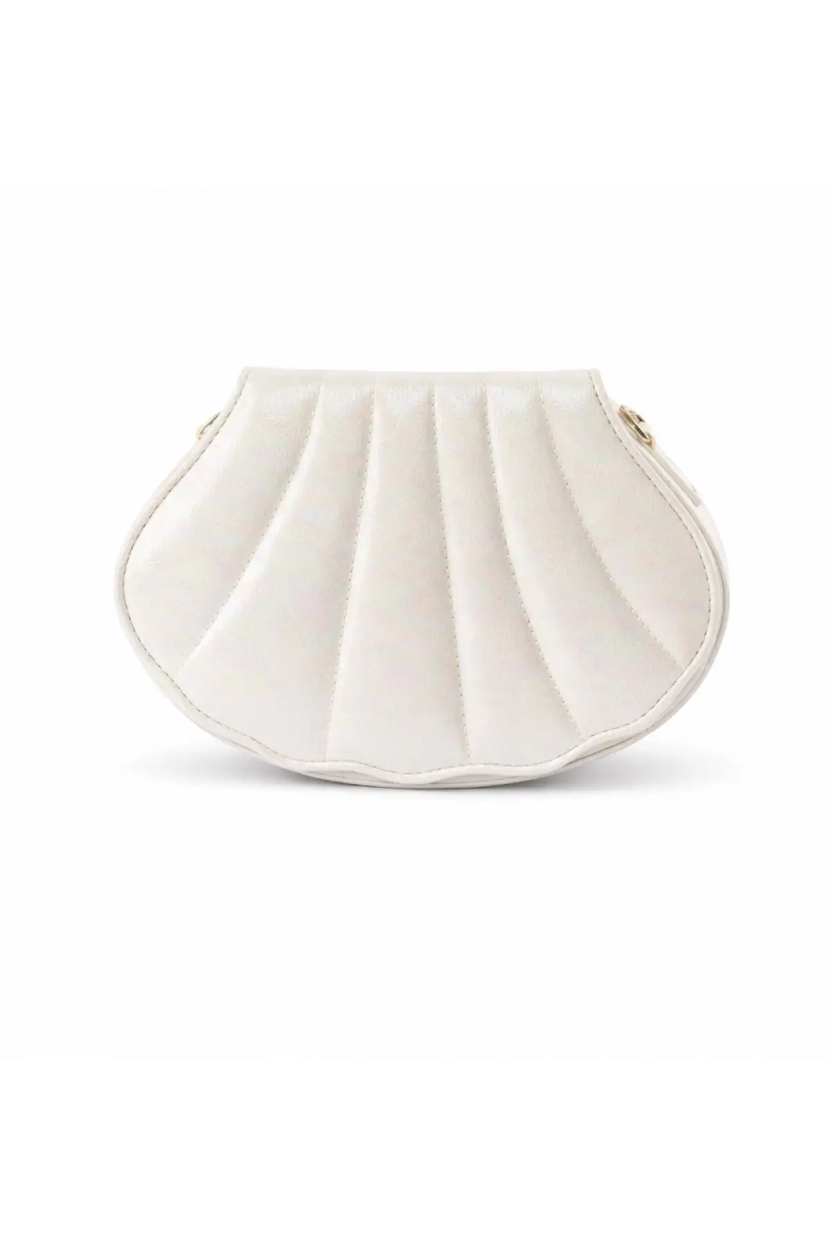 Lalin Beyaz Sedef Zincir Askılı Kadın Abiye Clutch Çanta