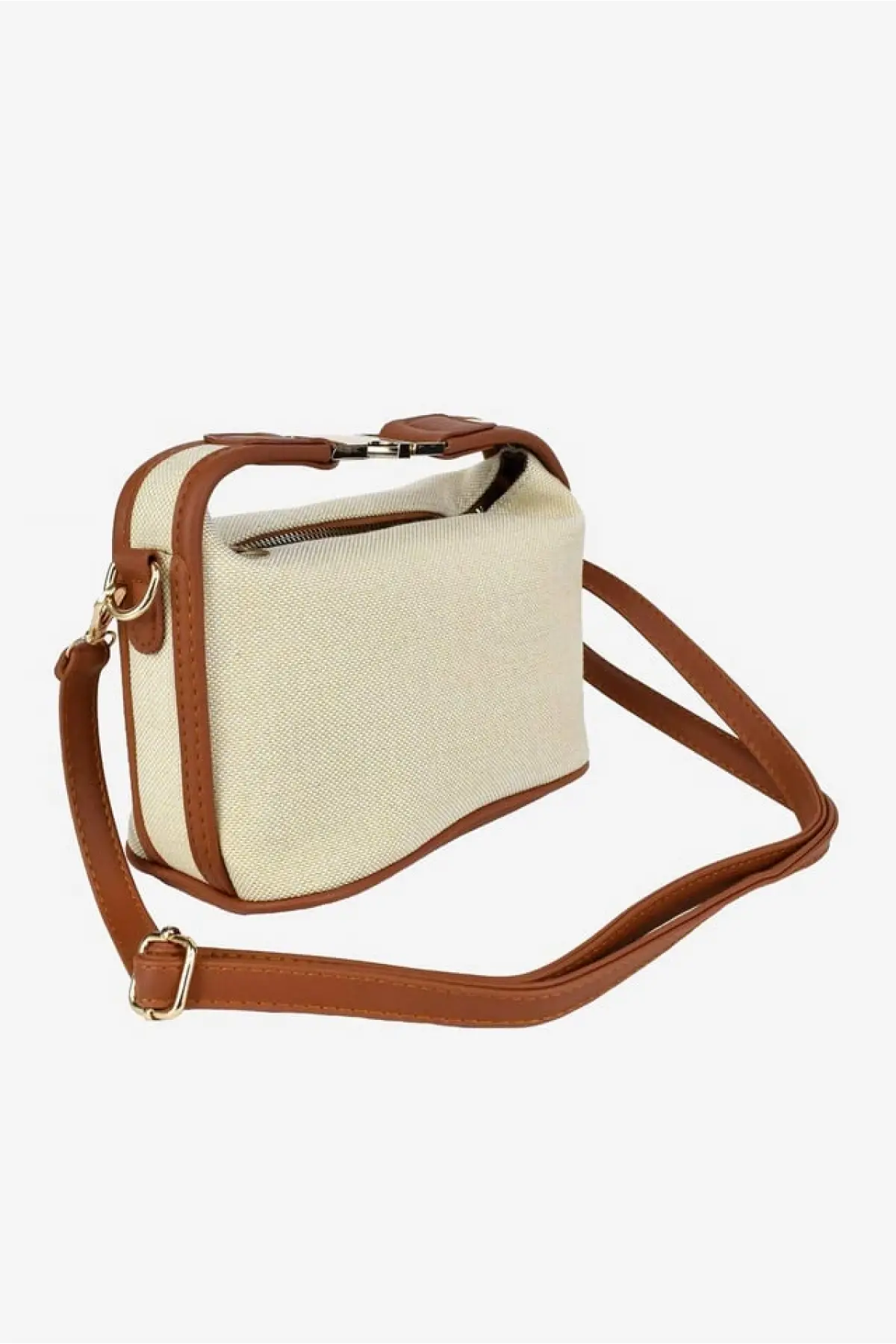Toile Taba Detaylı Kanvas Çift Askılı Kadın El Kol Ve Omuz Çantası
