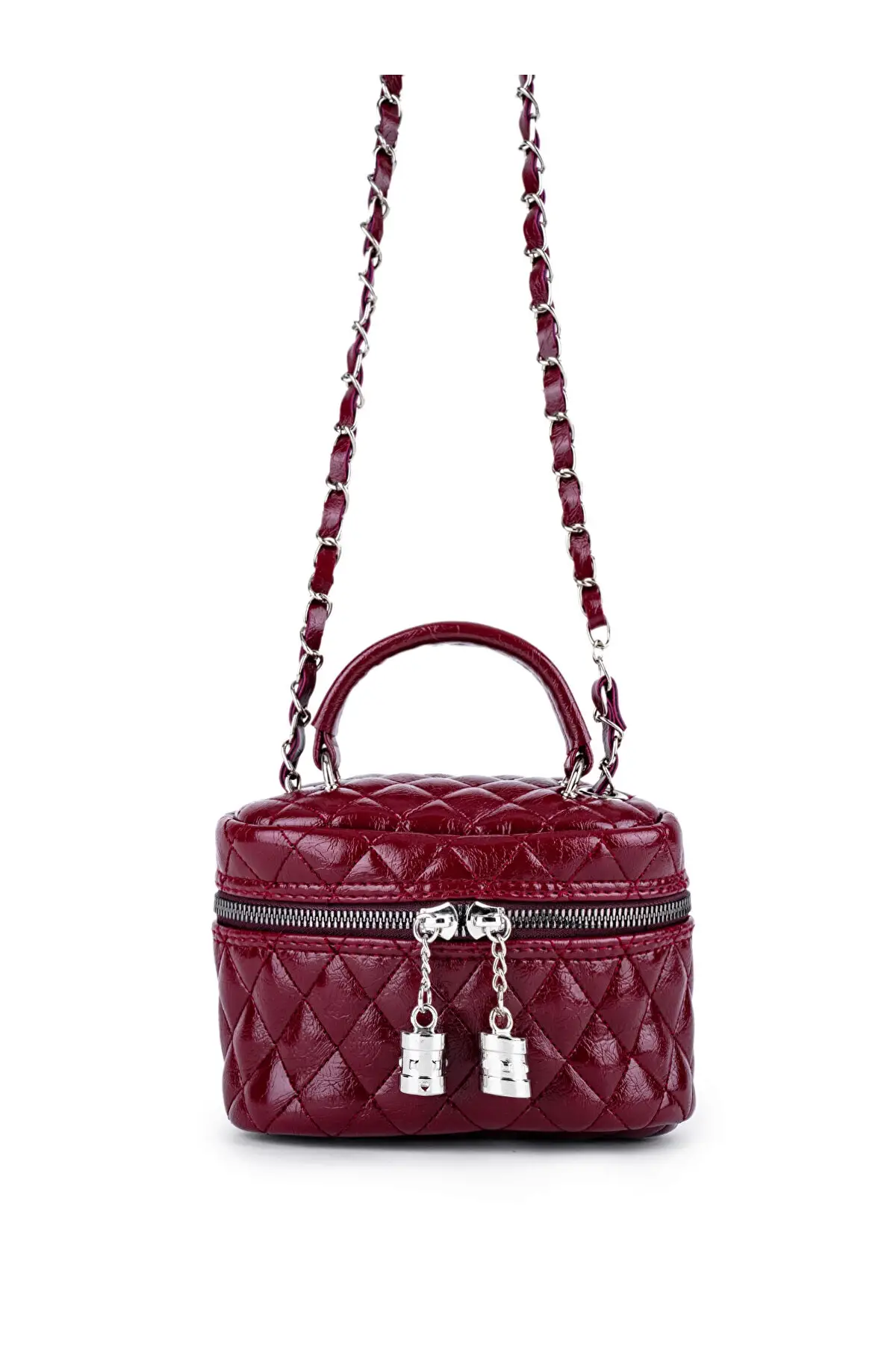 Leslie Bordo Rugan Kadın Kutu Omuz Çantası