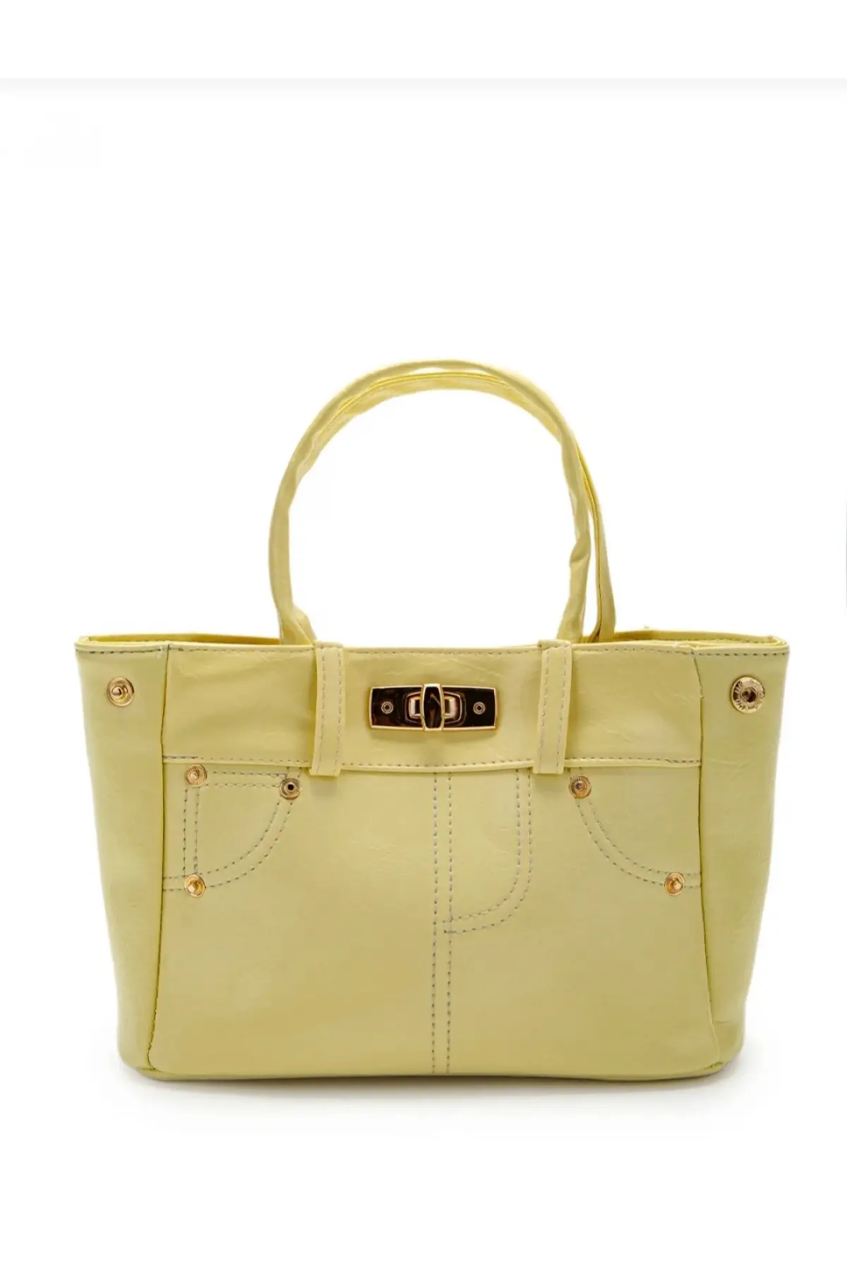 Nepal Sarı Cilt Jean Model Tasarım Kadın El Ve Omuz Çantası