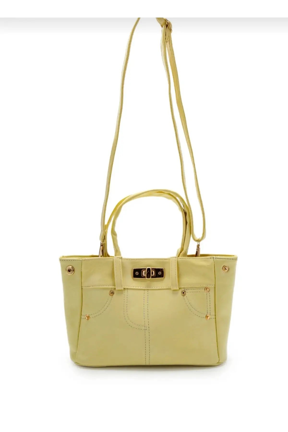 Nepal Sarı Cilt Jean Model Tasarım Kadın El Ve Omuz Çantası