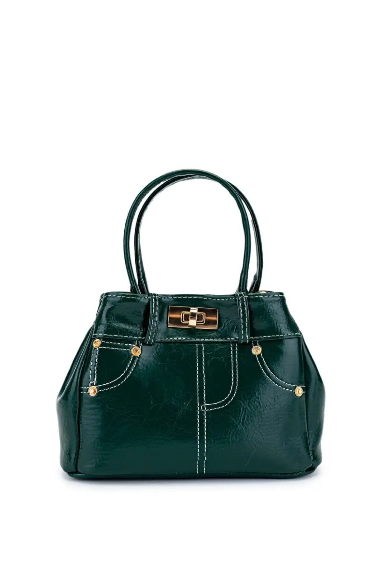 Nepal Yeşil Cilt Jean Model Tasarım Kadın El Ve Omuz Çantası