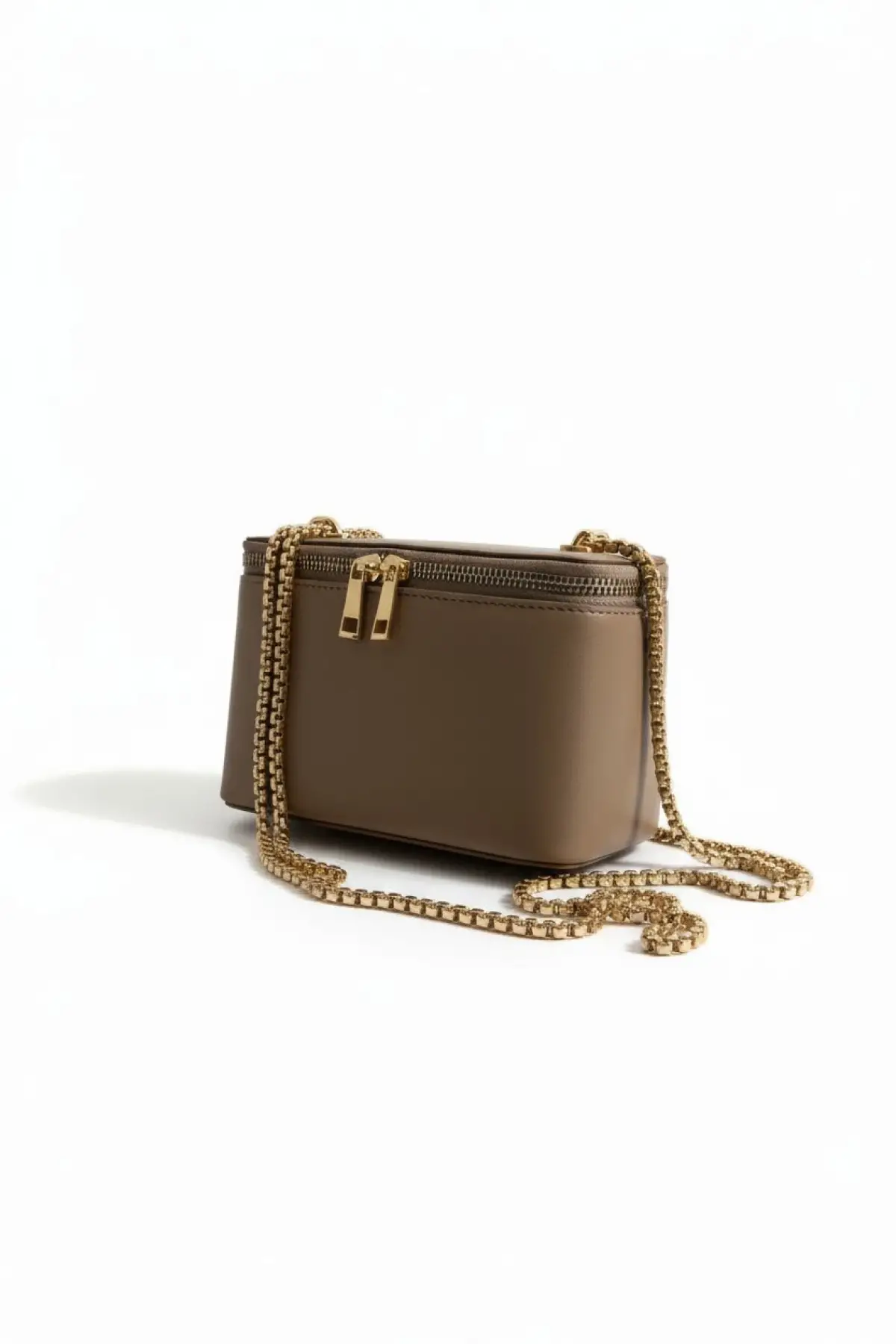 Lindsay Koyu Vizon Kutu Formlu Zincir Askılı Kadın Omuz Çantası