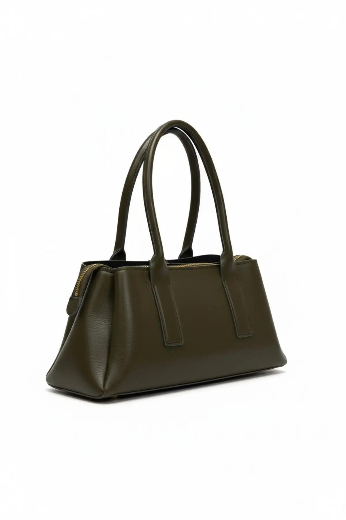 Misty Haki Cilt Fermauar Kapama Kadın El Kol Ve Omuz Çantası