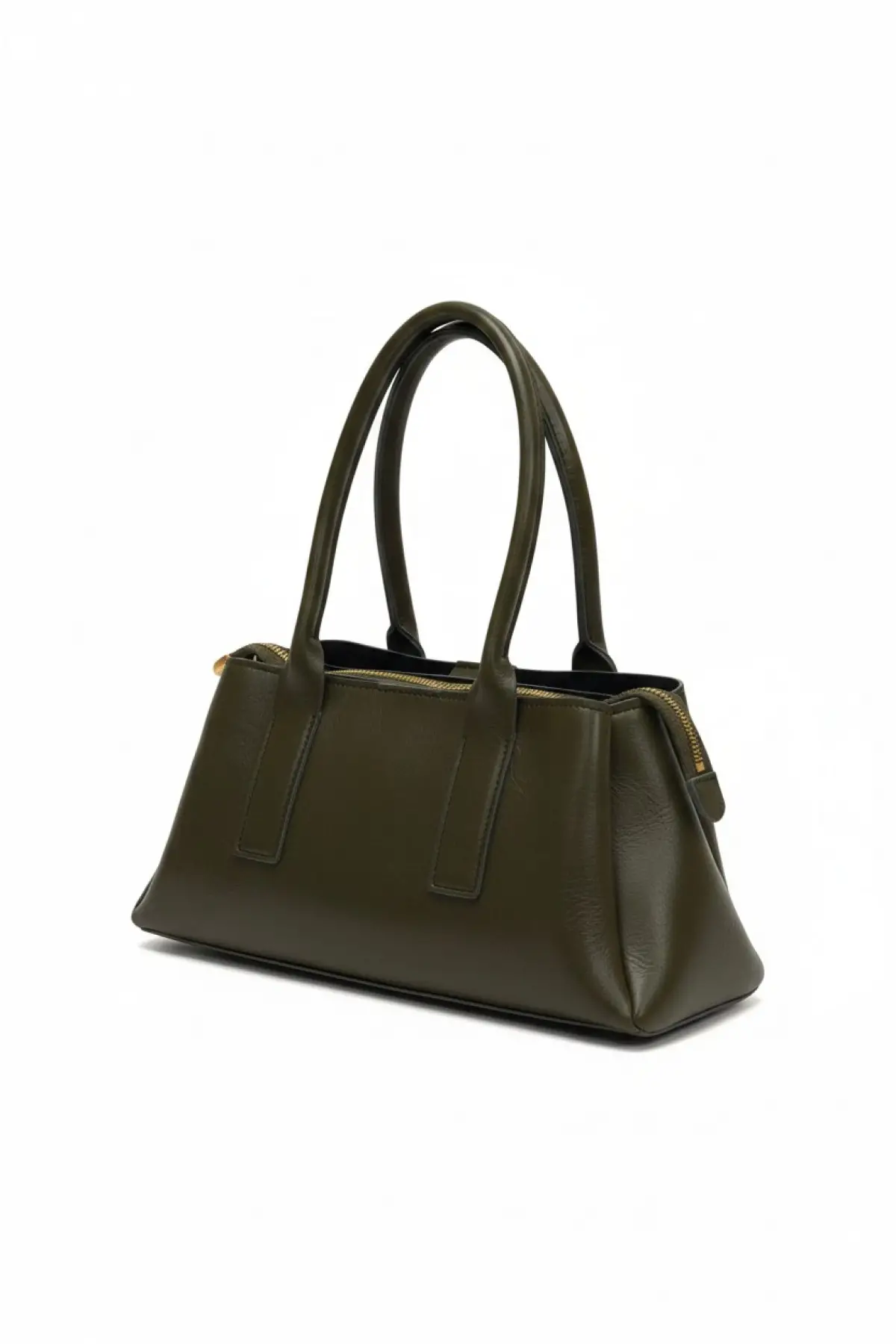 Misty Haki Cilt Fermauar Kapama Kadın El Kol Ve Omuz Çantası