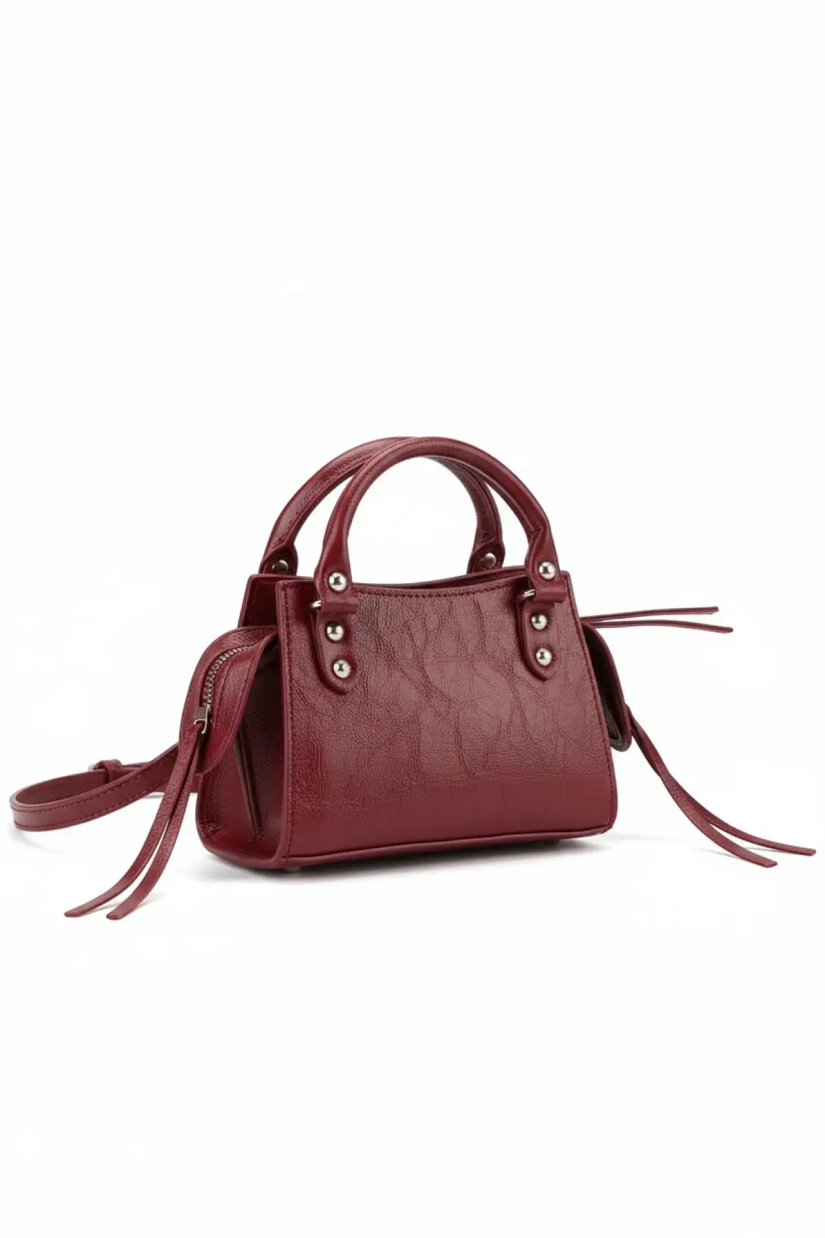 Mery Bordo Cilt Mini City Askılı Kadın Omuz Çantası