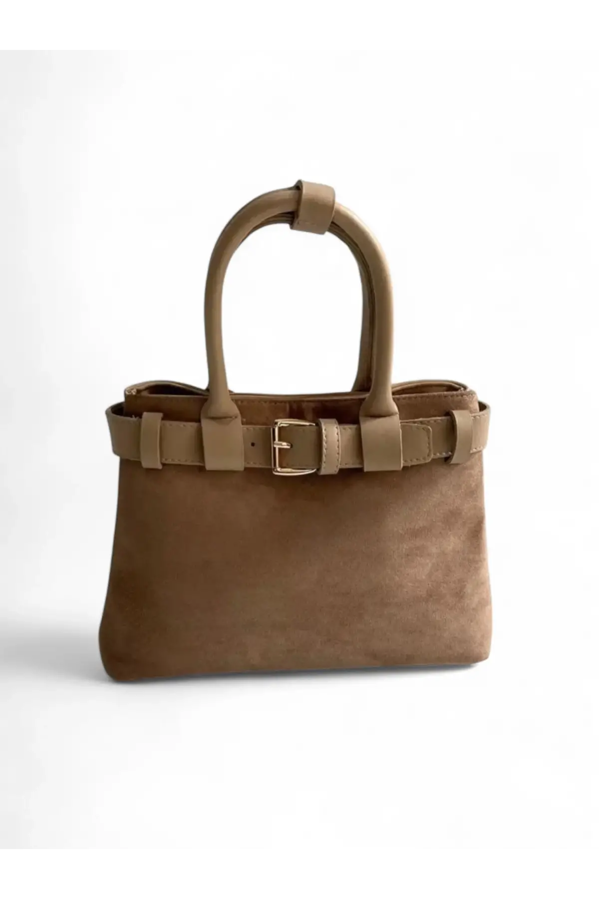 Aurora Vizon Kemer Detaylı Süet Kadın El Kol Ve Omuz Çantası