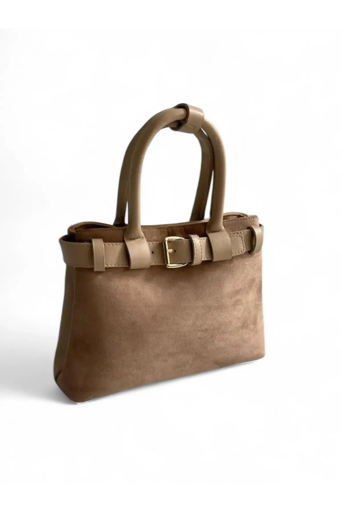 Aurora Vizon Kemer Detaylı Süet Kadın El Kol Ve Omuz Çantası