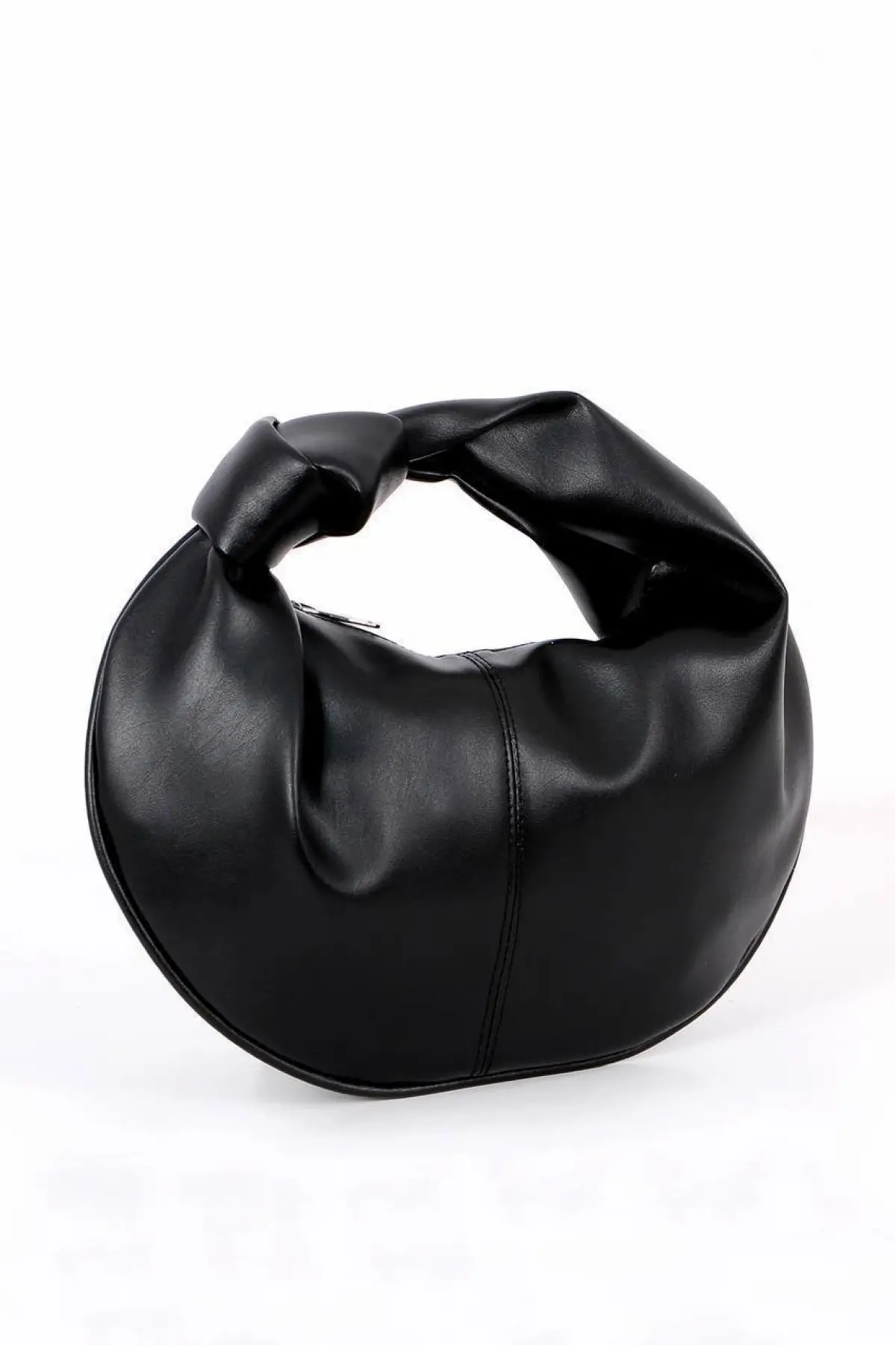 Helen Düğümlü Siyah Cilt Trend Mini Kadın El Çantası