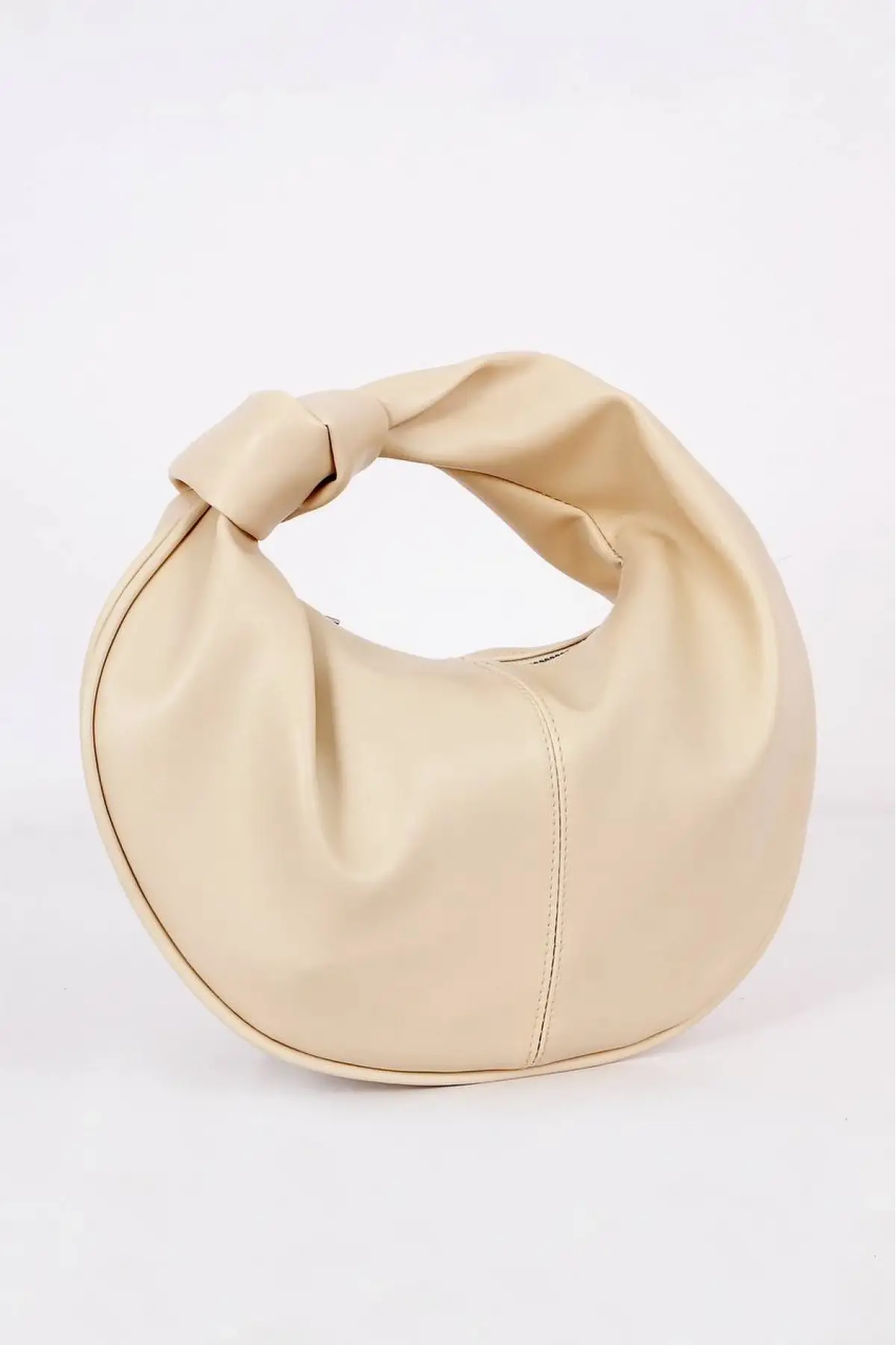 Helen Düğümlü Krem Cilt Trend Mini Kadın El Çantası