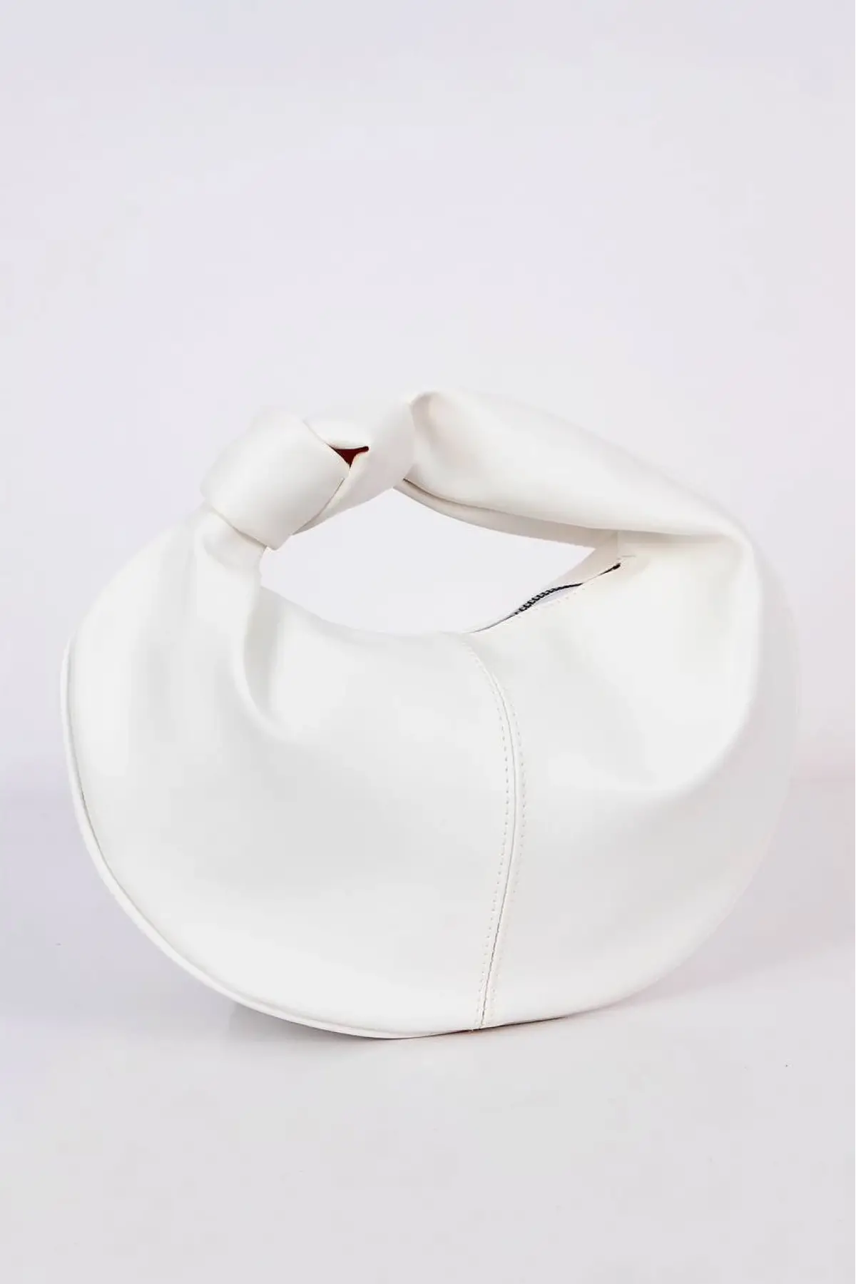 Helen Düğümlü Beyaz Cilt Trend Mini Kadın El Çantası