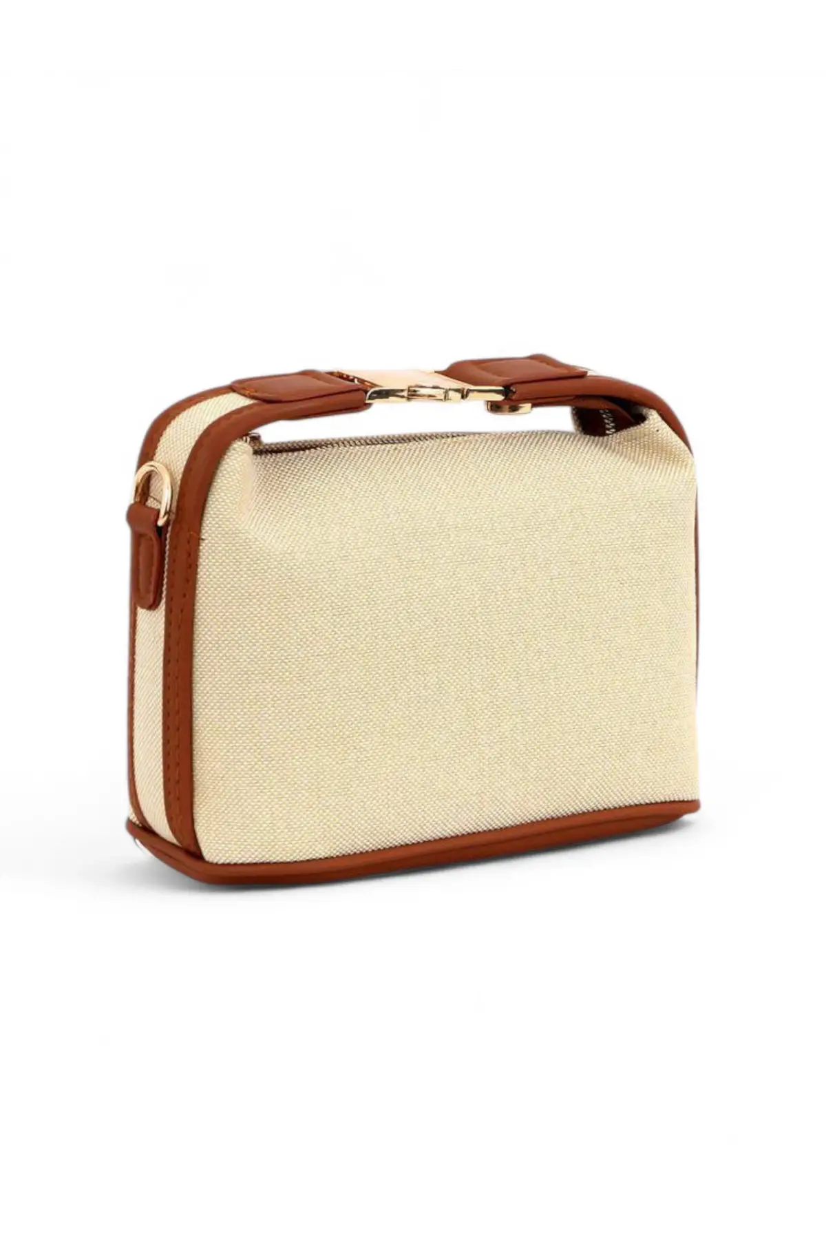 Toile Taba Detaylı Kanvas Çift Askılı Kadın El Kol Ve Omuz Çantası