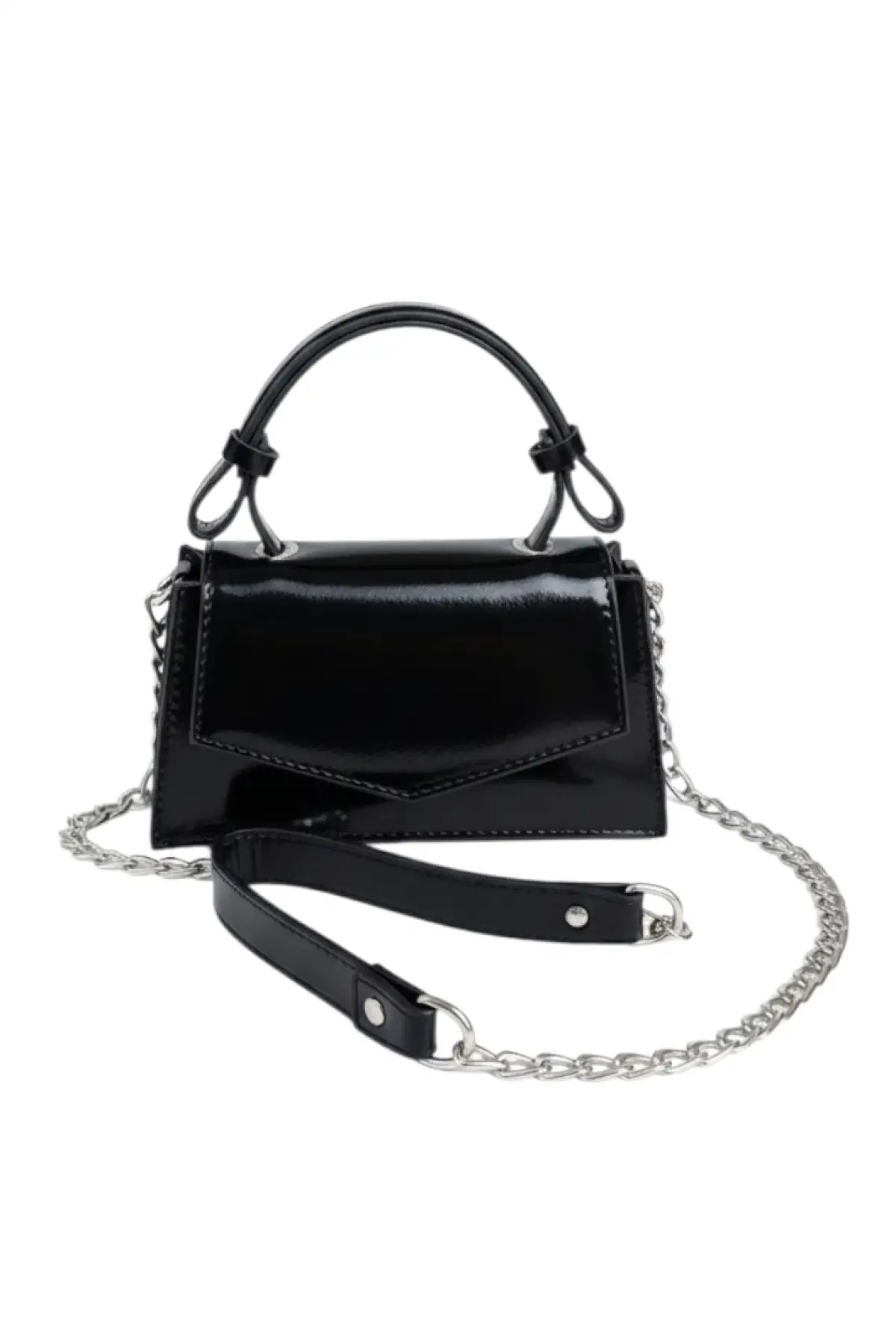 Zeus Siyah Rugan Zincir Askılı Kadın El Kol Ve Omuz Çantası