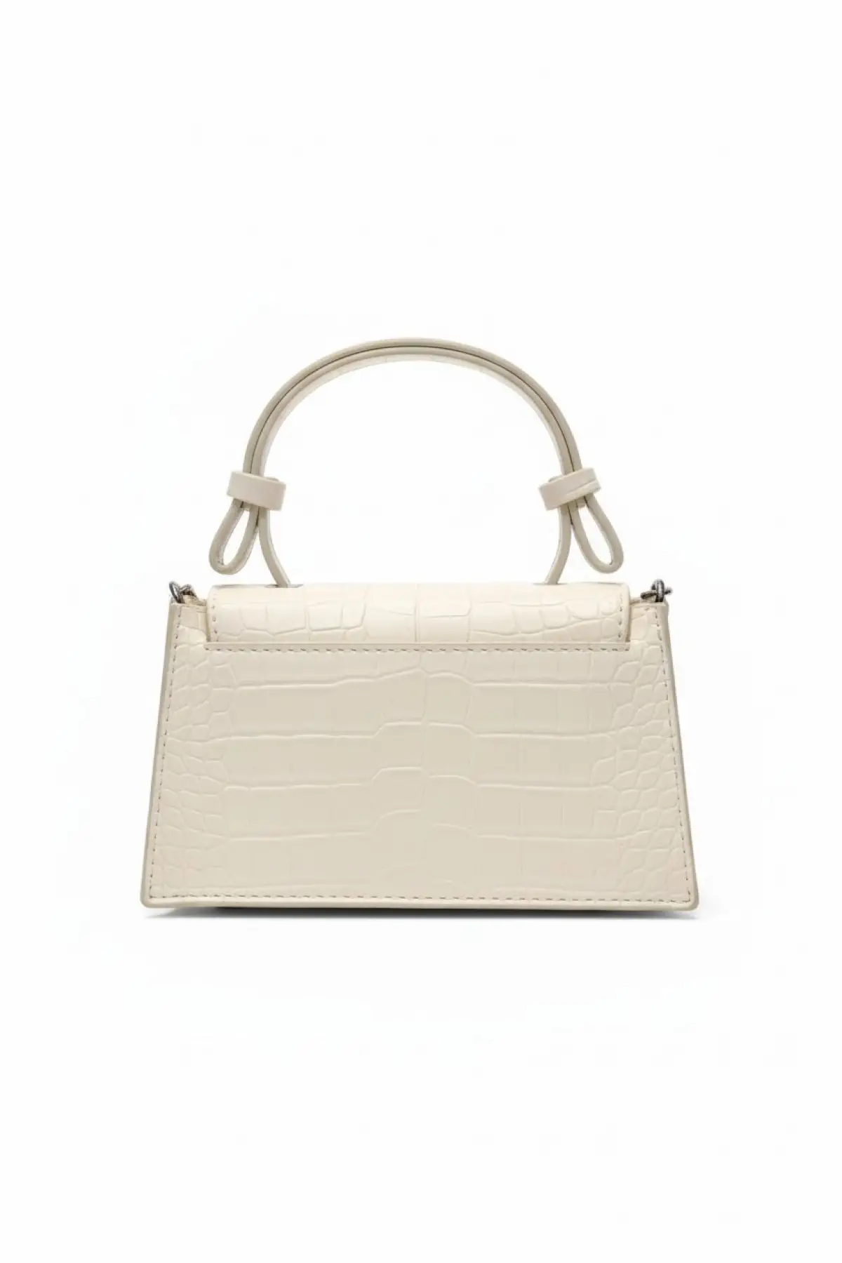 Zeus Krem Croco Zincir Askılı Kadın El Kol Ve Omuz Çantası