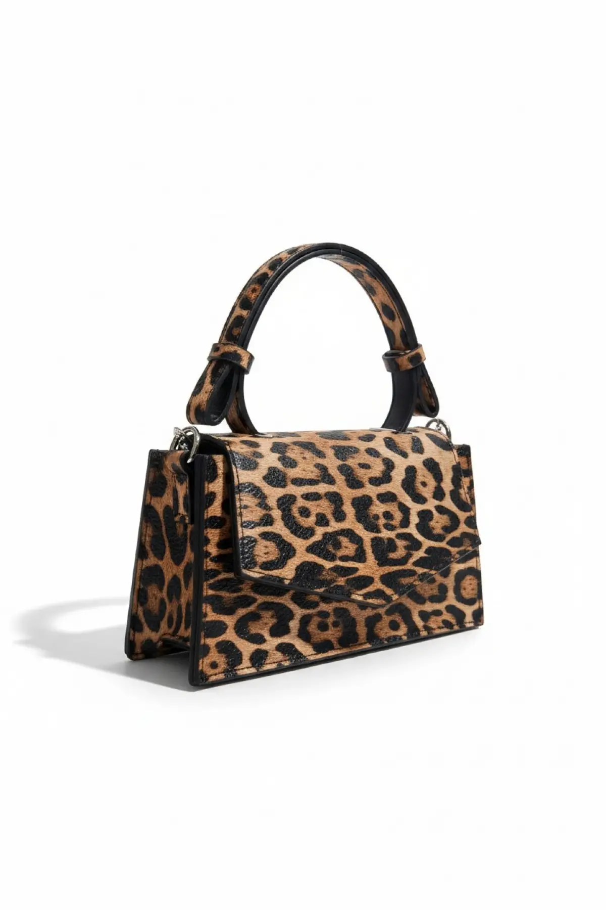 Zeus Leopar Desen Zincir Askılı Kadın El Kol Ve Omuz Çantası