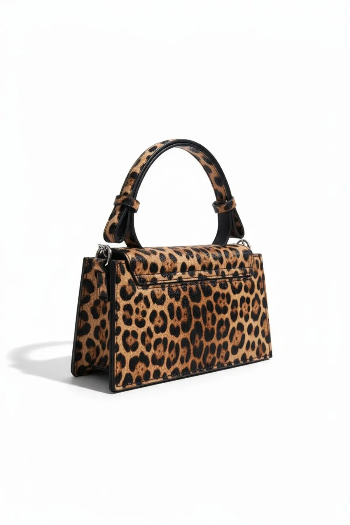 Zeus Leopar Desen Zincir Askılı Kadın El Kol Ve Omuz Çantası
