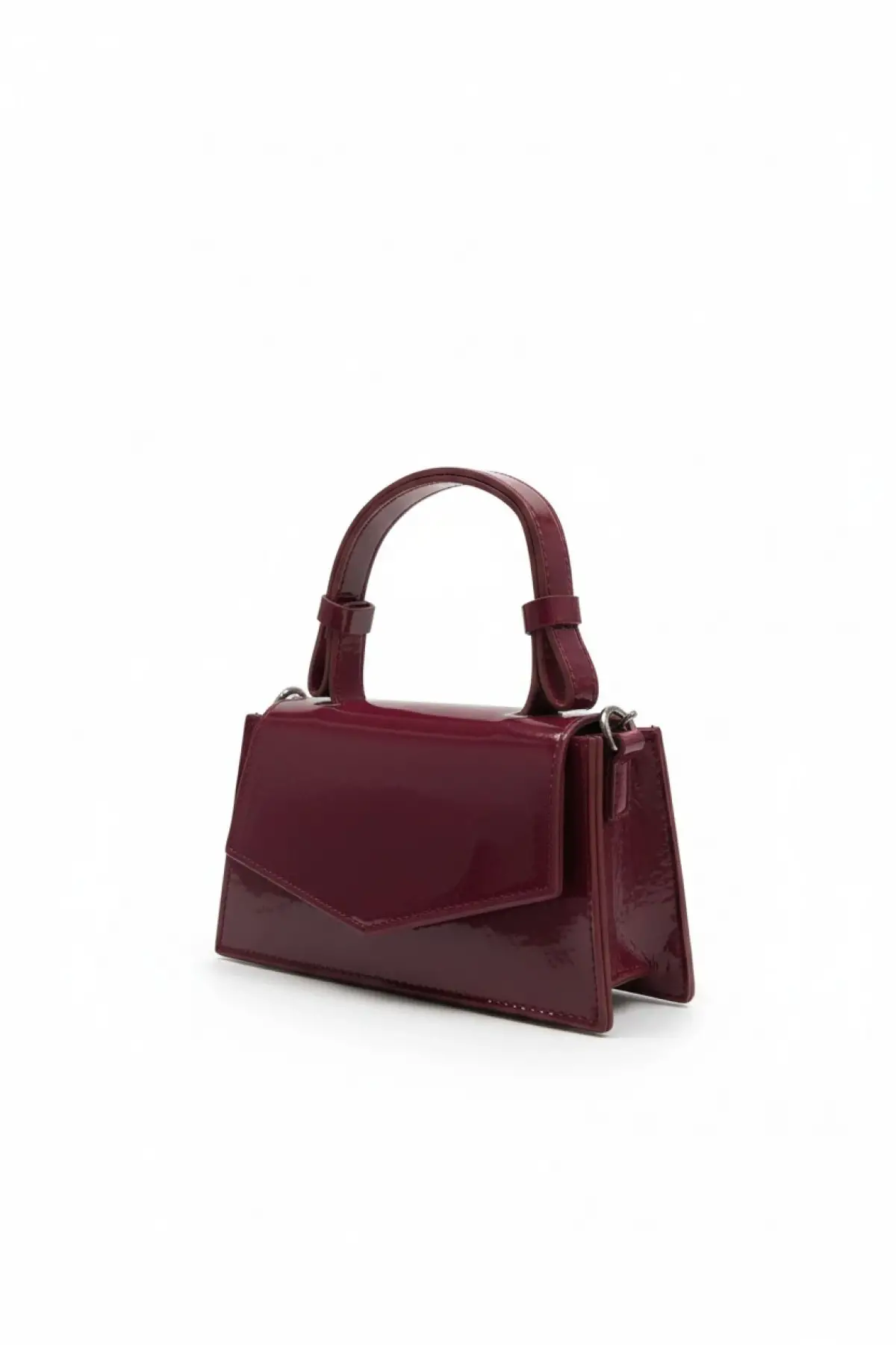 Zeus Bordo Rugan Zincir Askılı Kadın El Kol Ve Omuz Çantası