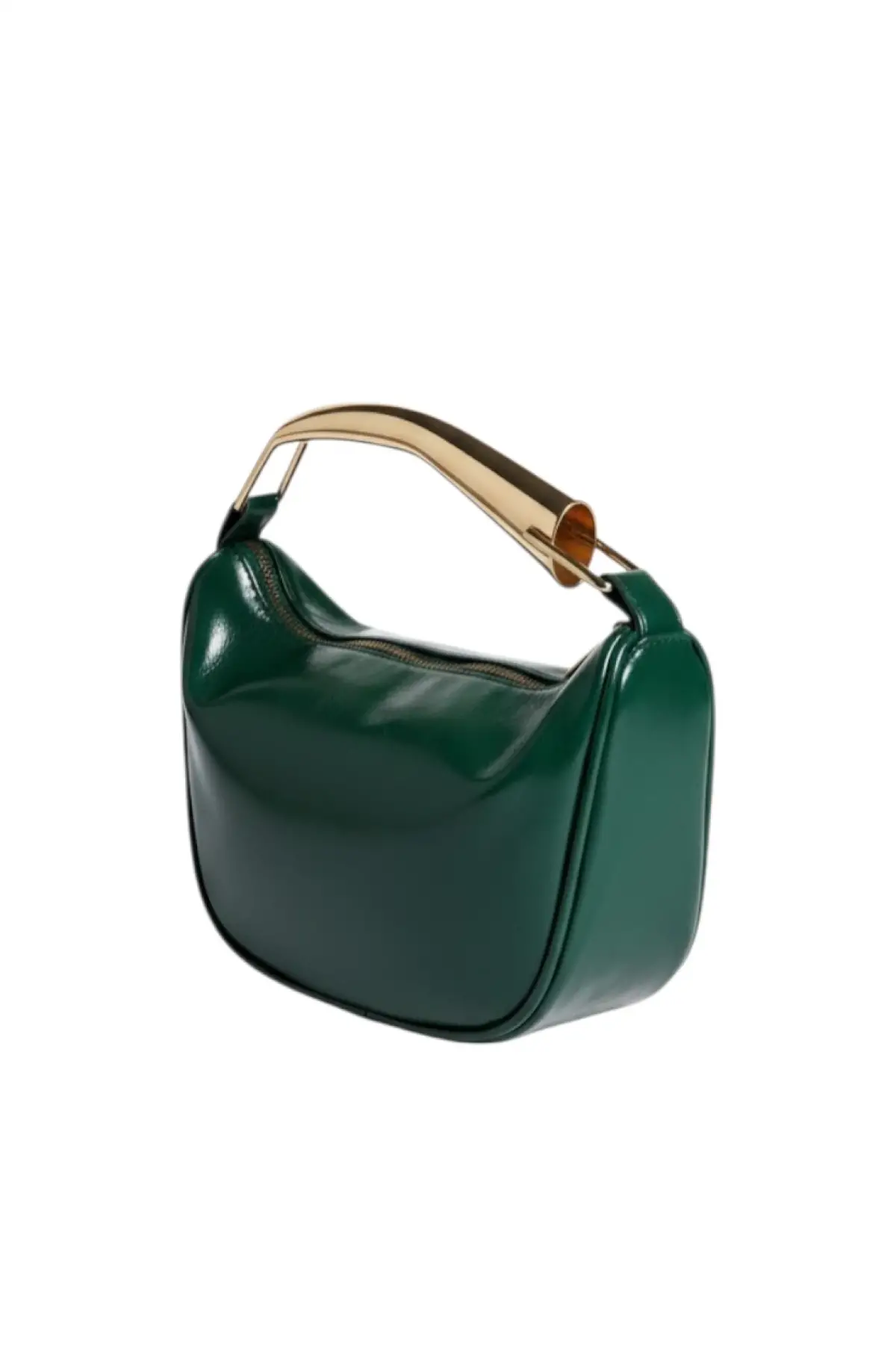 Begonia Yeşil Gold Tasarım Saplı Kadın El Kol Ve Omuz Çantası