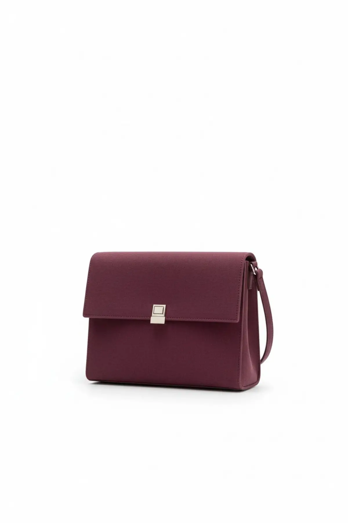 Nerasy Bordo Süet Vintage Tasarım Kadın Omuz Çantası