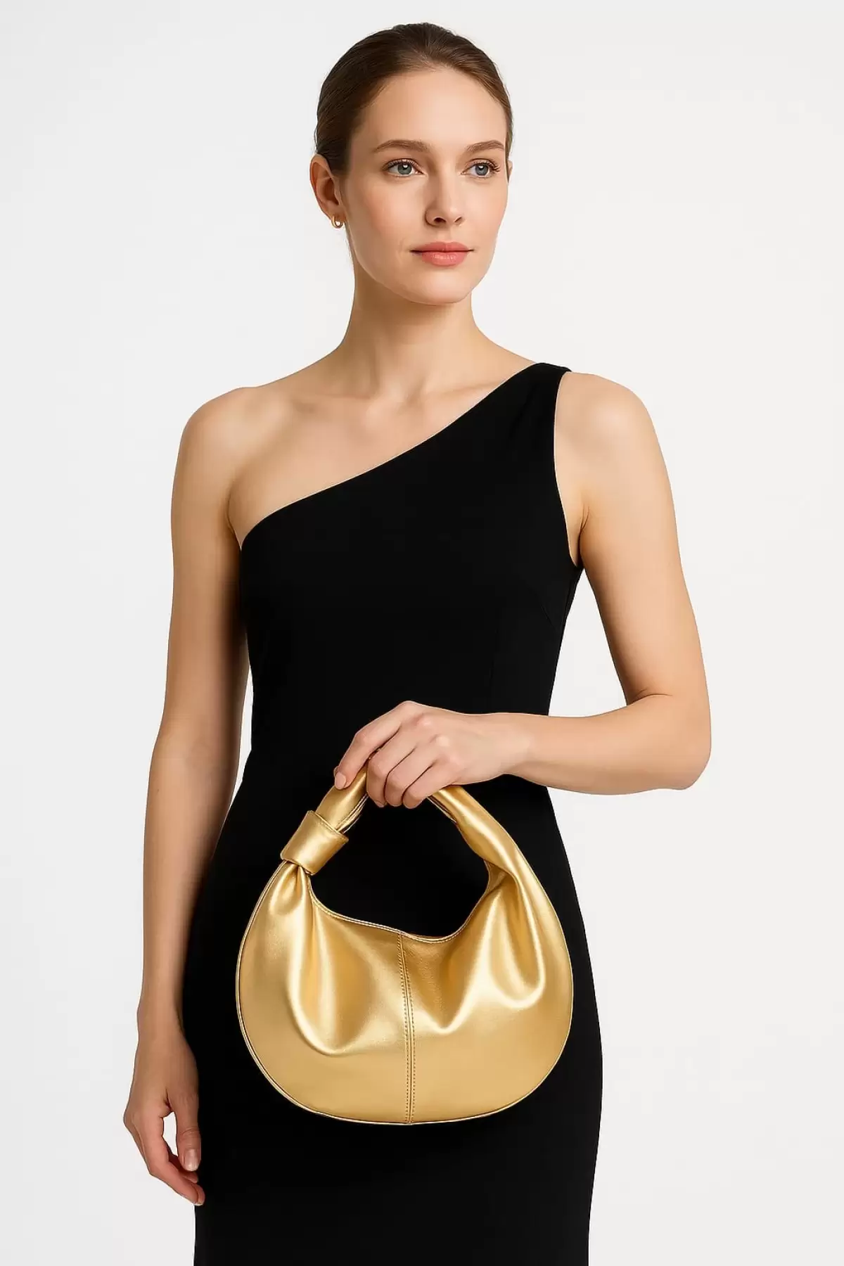 Helen Düğümlü Gold Trend Mini Kadın El Çantası