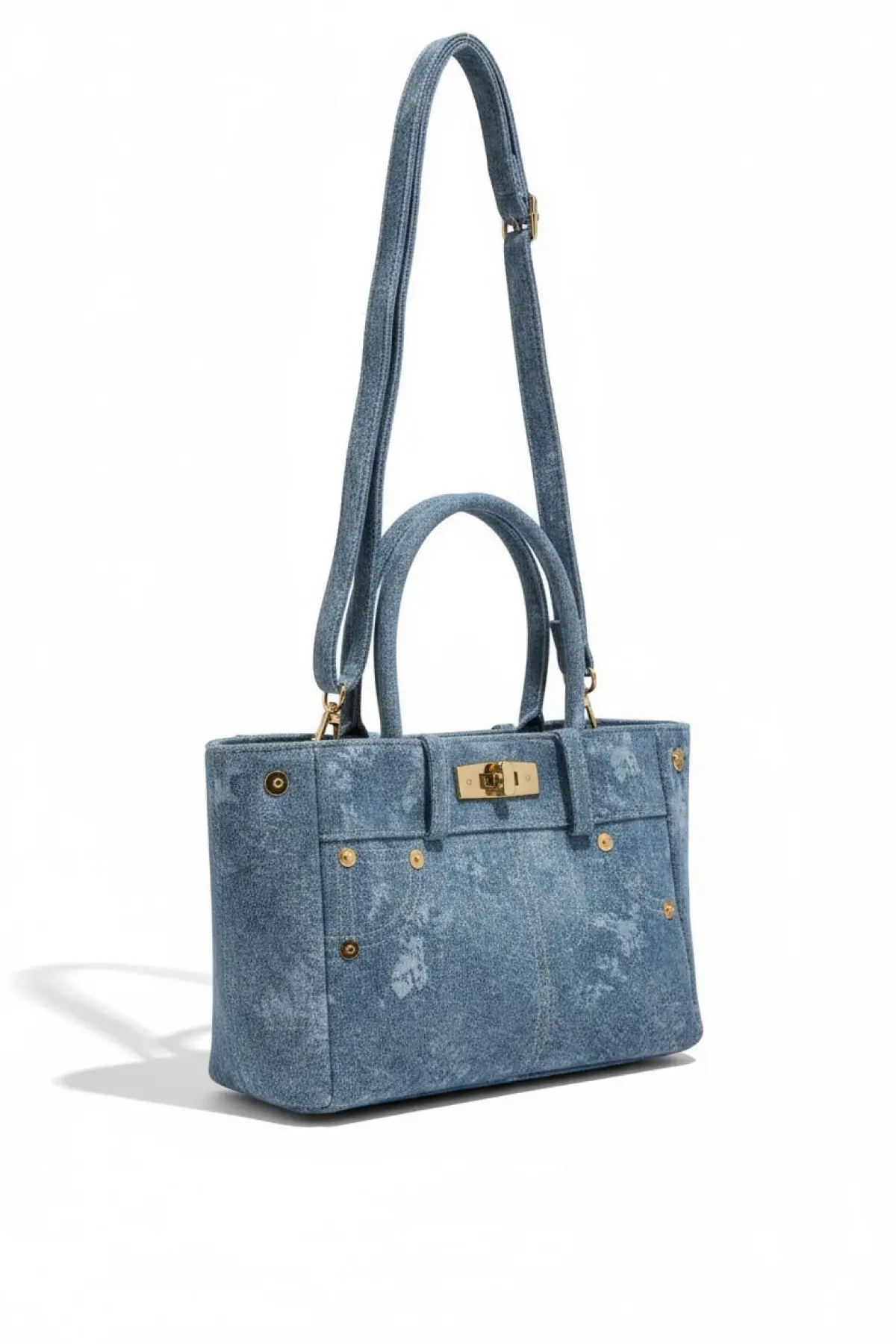 Nepal Kot Kumaş Jean Model Tasarım Kadın El Ve Omuz Çantası