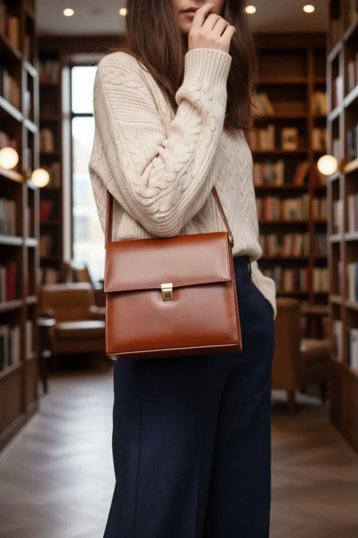 Nerasy Taba Cilt Vintage Tasarım Kadın Omuz Çantası