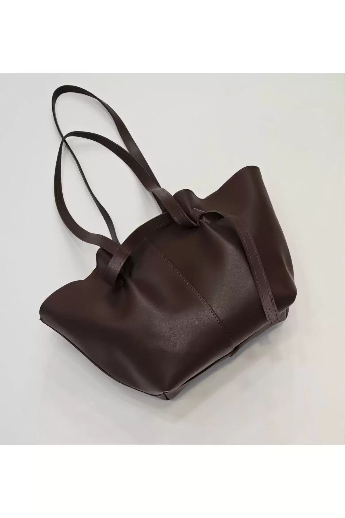 Prestige Acı Kahve Cilt Shopper Kadın Omuz Çantası