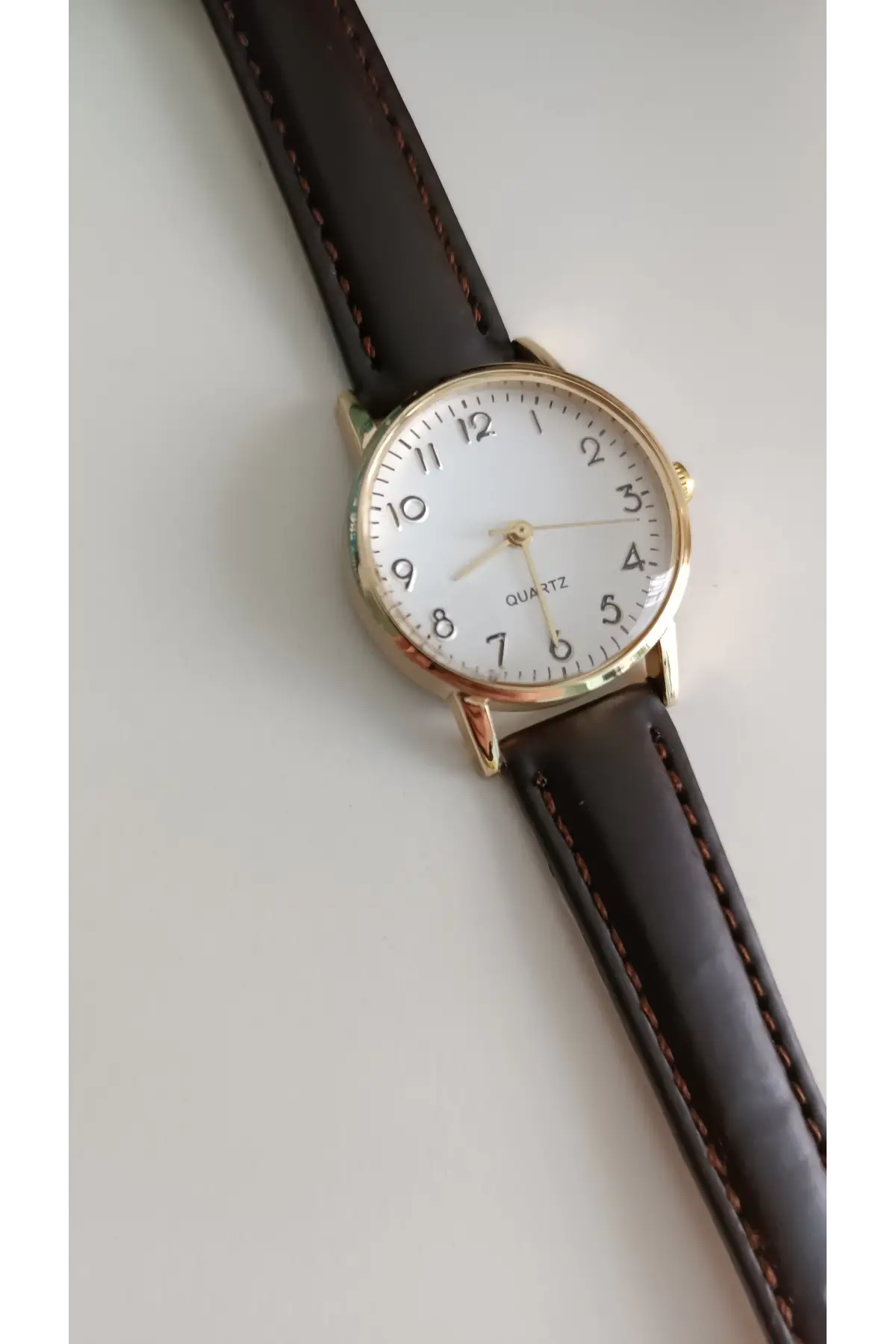 Siesta Kahve Deri Kordonlu Kare Minimal Kadın Kol Saati