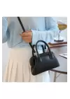 Amber Burslu Siyah Kadın Kol Ve Omuz Çantası