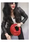Helen Knotted Red Knitted Pattern Trend Mini Bowl Bag