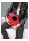 Helen Knotted Red Knitted Pattern Trend Mini Bowl Bag