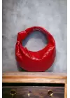 Helen Knotted Red Knitted Pattern Trend Mini Bowl Bag