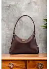 Laila Bordo Fermuarlı Trend Kadın Kol Ve Omuz Çantası