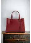 Umai Double Eyed Snap Closure Burgundy Skin Mini Trendy Womens Hand and Shoulder Bag