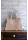 Umai Double Eyed Snap Closure Dark Mink Skin Mini Trendy Womens Hand and Shoulder Bag