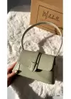Nixie Mint Green Mini Baguette Shoulder Bag