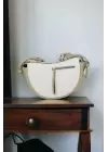 Linen Green Cream Linen Design Womens Shoulder Bag