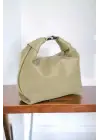 Angel Pistachio Green Design Womens Handbag and Shoulder Bag with Lock Accessory