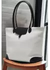 Marseille Gray Garnished Womens Big Shoulder Bag