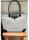 Marseille Gray Garnished Womens Big Shoulder Bag