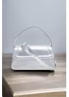 Kate Silver Flap Cross-Strap Womens Shoulder Bag