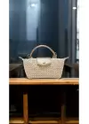 Laurel Gold/Straw Hand Woven Womens Mini Bag