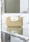 Laurel White Hand Knitted Womens Mini Bag