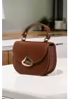 Baisse Tan Womens Handbag and Shoulder Bag with Drop Buckle
