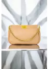 Patricia Mink Womens Handbag and Shoulder Bag with Lock Closure and Chain Detail