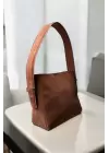 Halina Brown Suede Design Womens Shoulder Bag