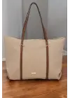 Lacey Vizon-Taba Şeritli Shopper Kadın Omuz Çantası