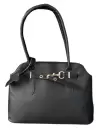 Elegante Black Belt Detail Womens Shoulder Bag